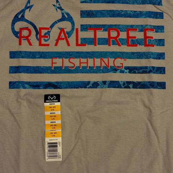 Reeltree Fishing Men’s Silver Gray T-Shirt NWT Fathers Day, Christmas, Birthday - Picture 5 of 6